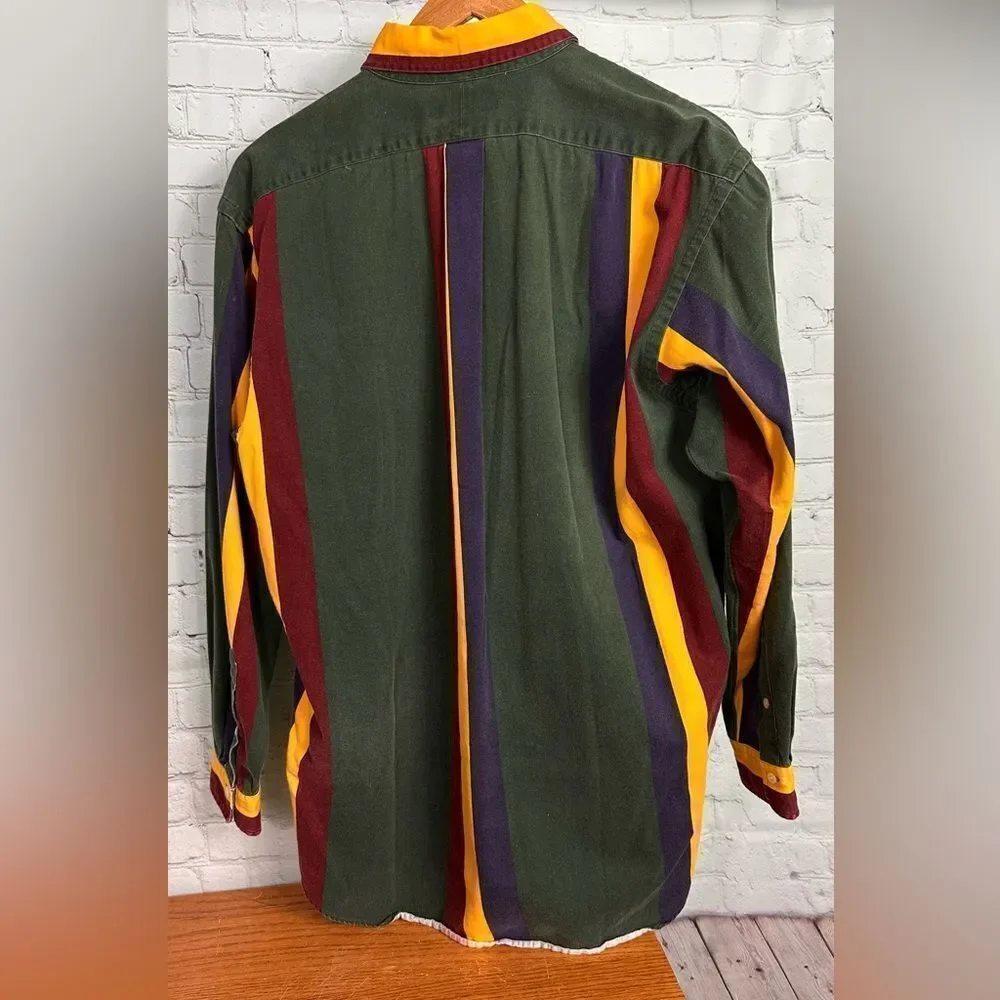 Polo Ralph Lauren Long Sleeve Color Block Shirt. Size Large. - Picture 2 of 4